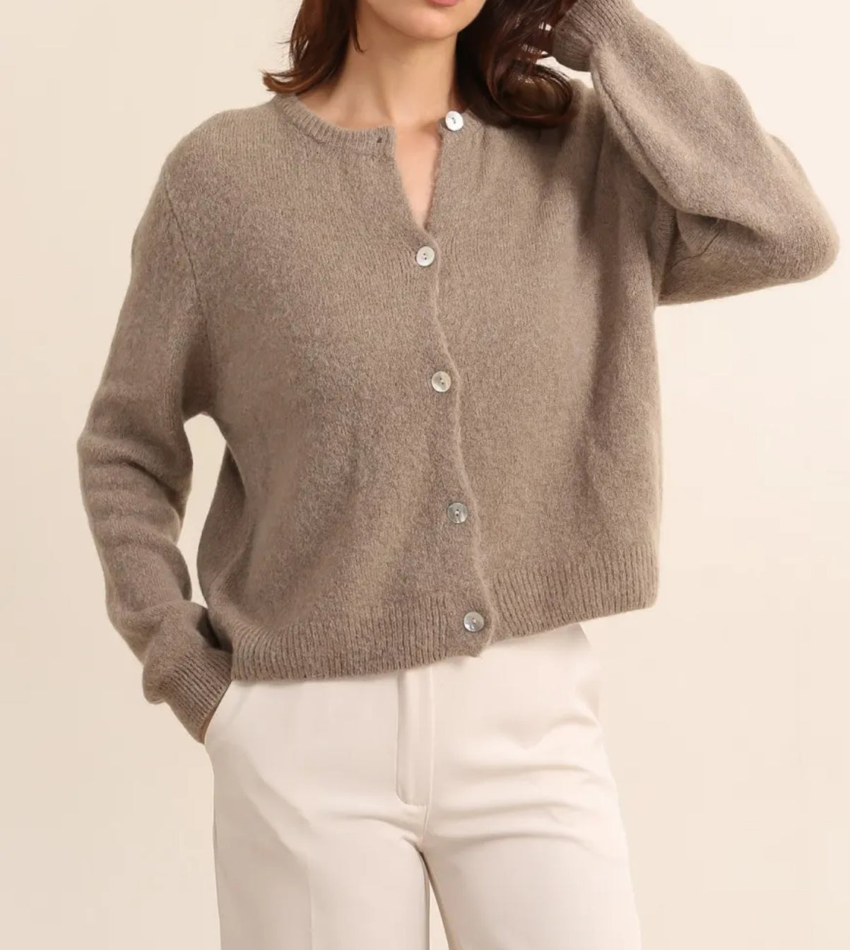 Cardigan maille alpaga