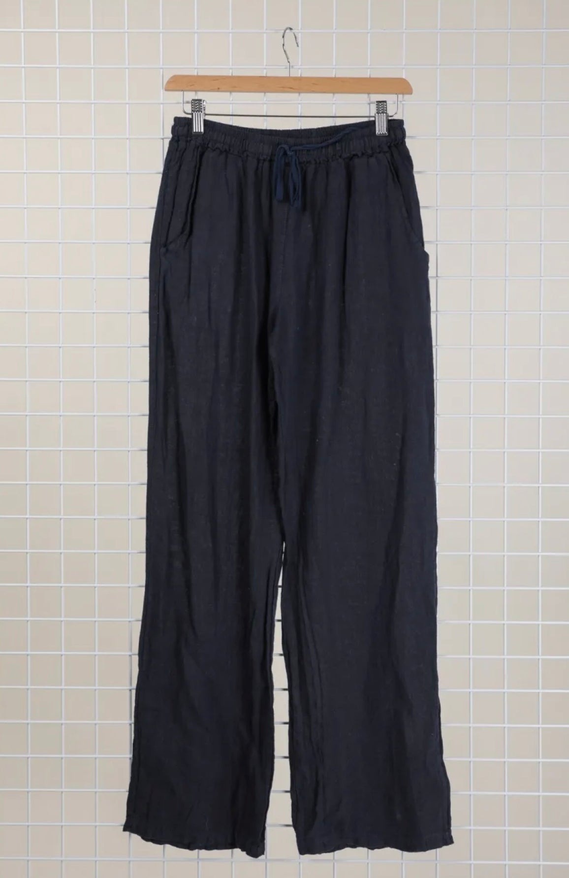 PANTALON EN LIN COUPE LARGE