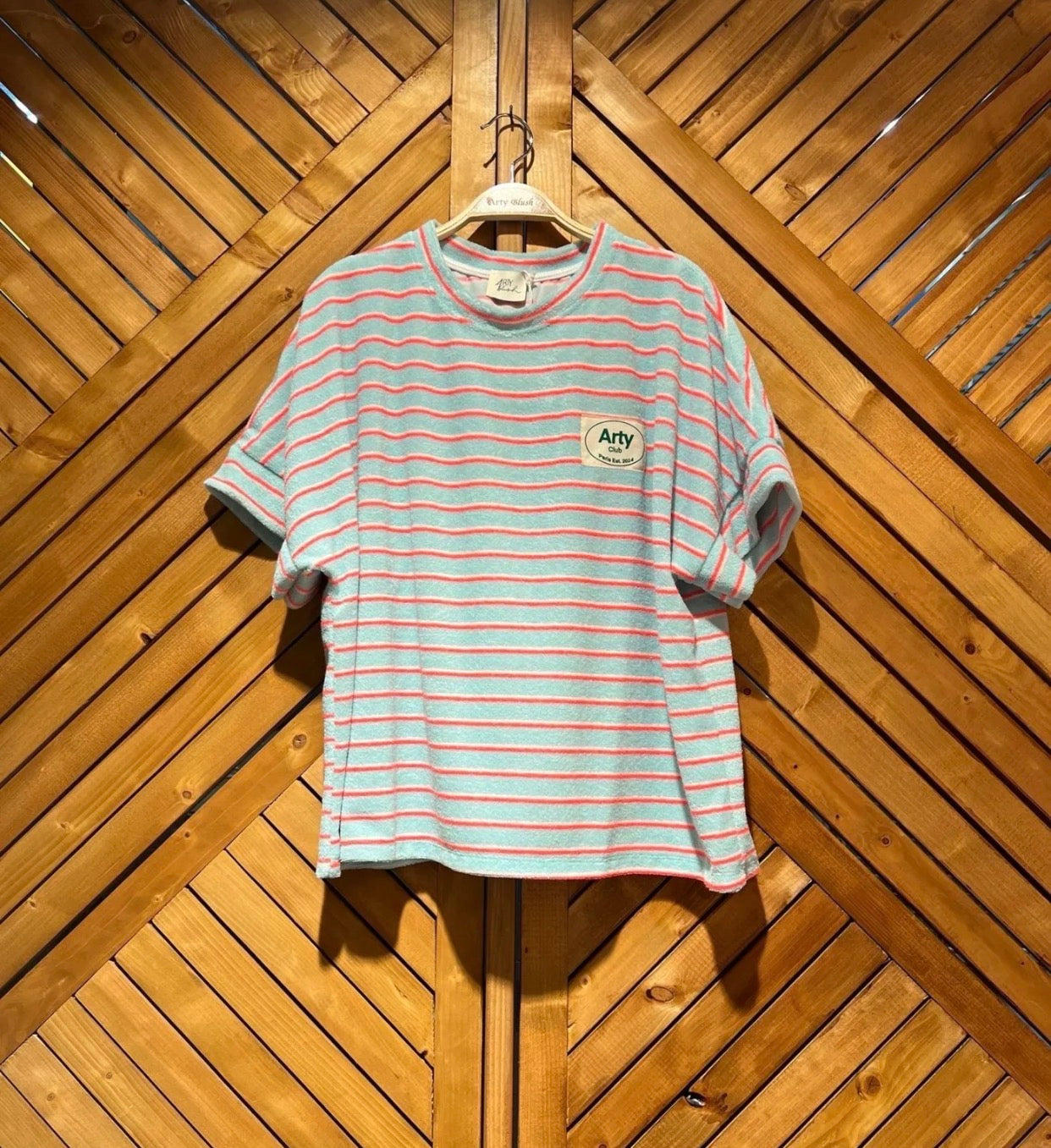 T-shirt rayé en éponge
