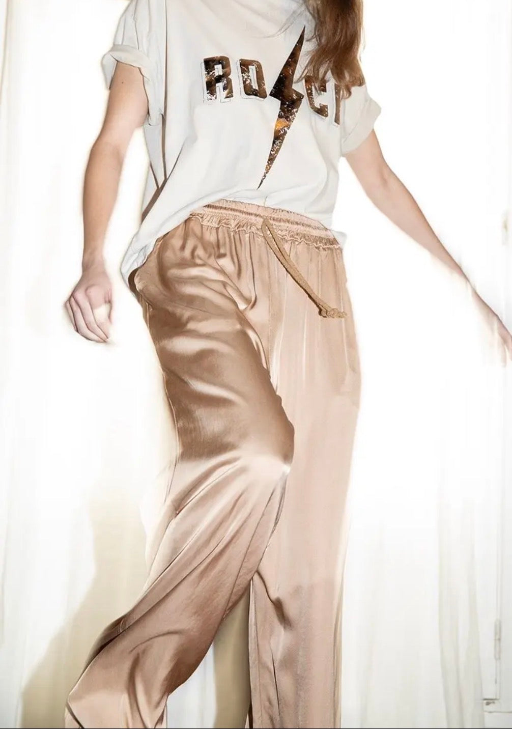 Pantalon satiné