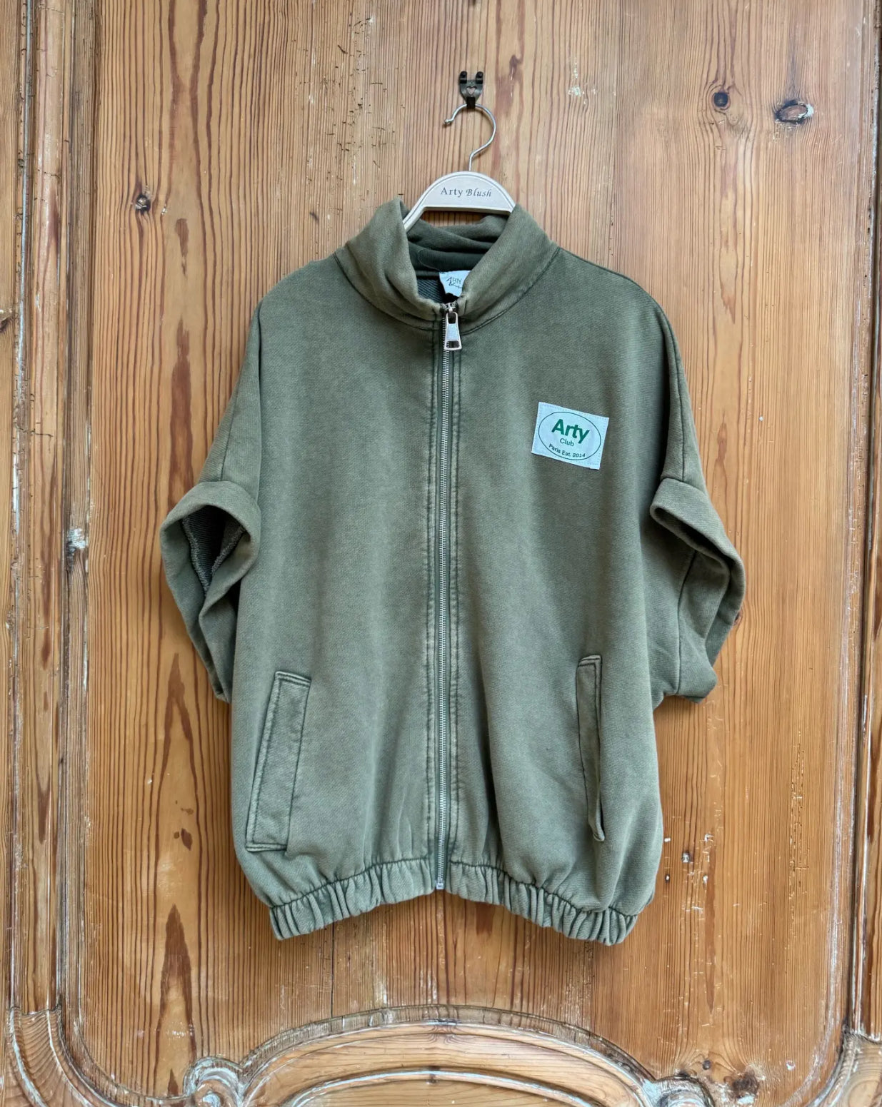 Veste sweat-shirt manches courtes