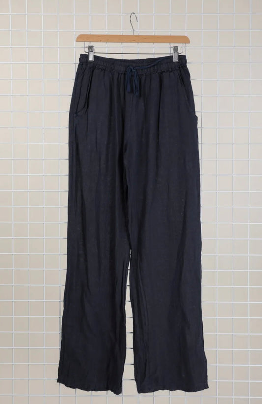 PANTALON EN LIN COUPE LARGE