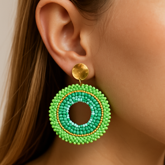 Boucles d’oreilles perles colorées – marque Mile Mila