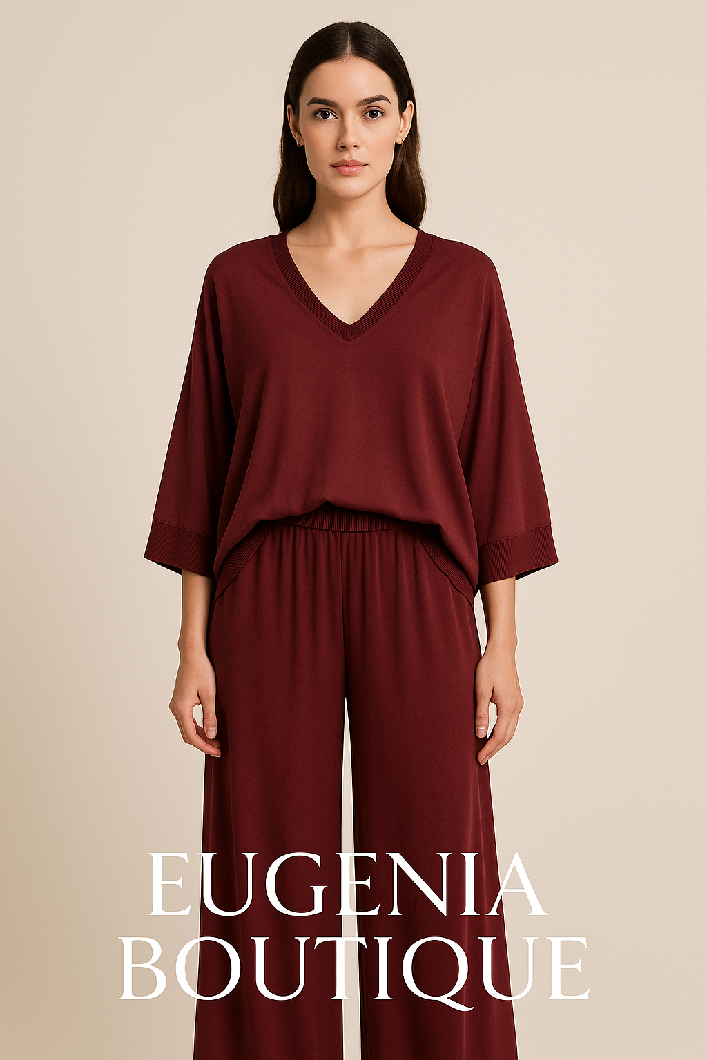 Top féminin décontracté en V