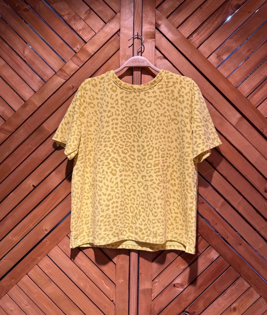 T.shirt coton épais motif léopard