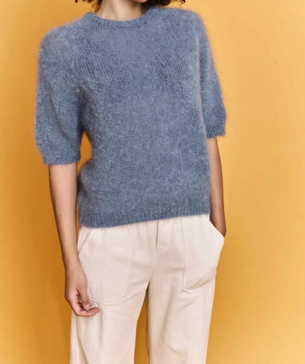 Pull mohair manches courtes