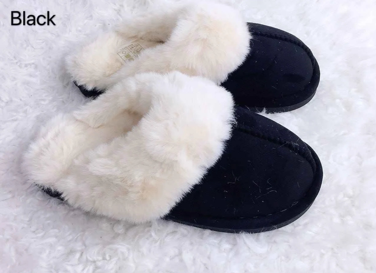 Pantoufles avec fourrure