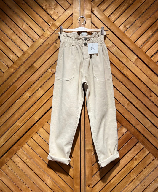 Pantalon monfit en toile beige