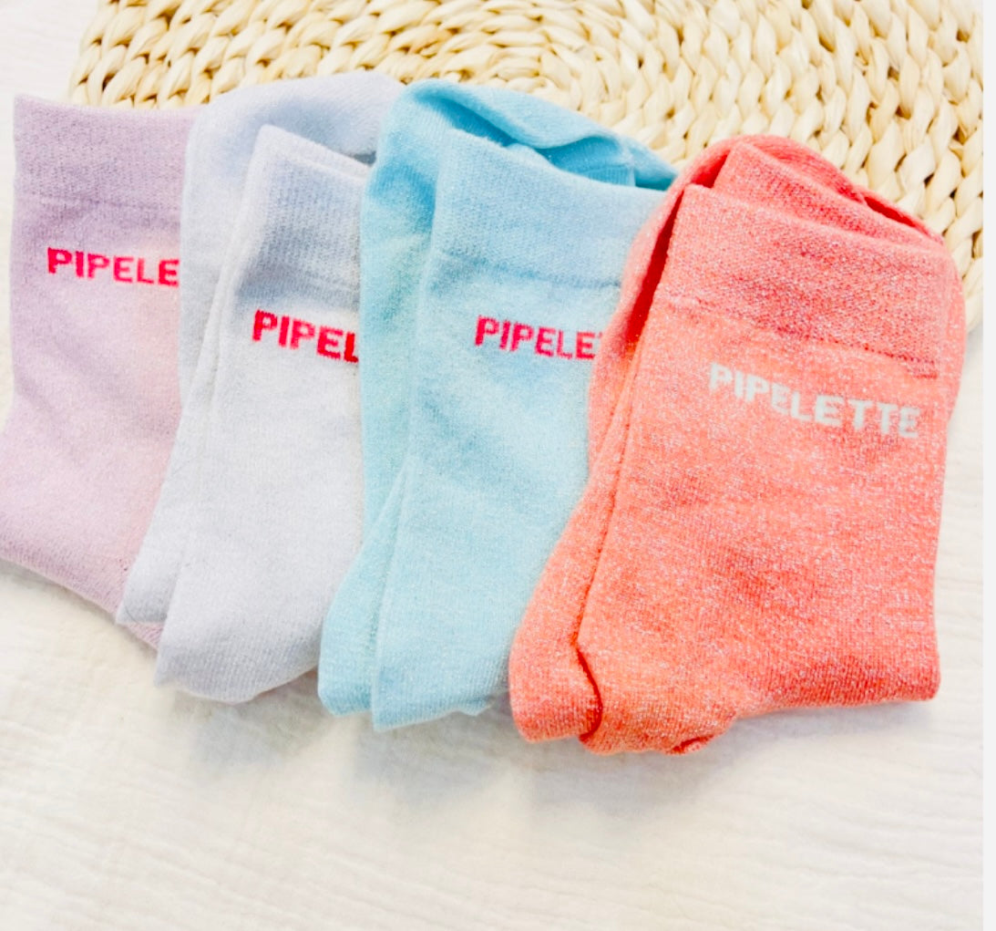 Chaussettes femme pailletées Pipelette