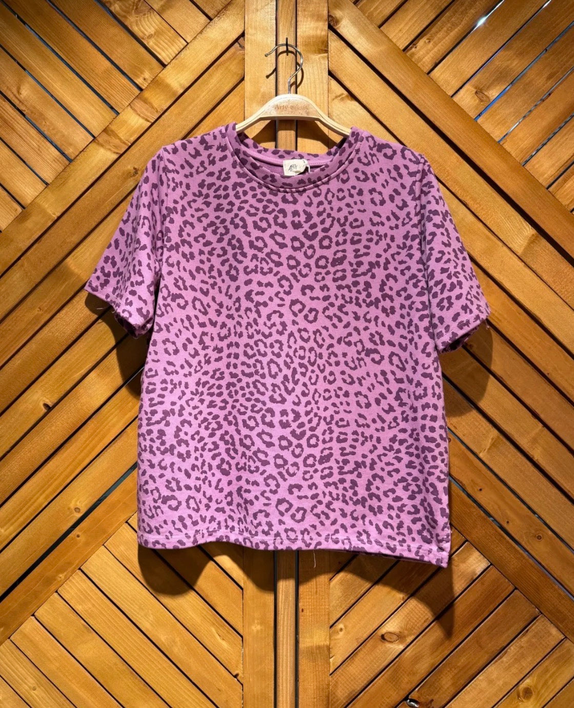 T.shirt coton épais motif léopard