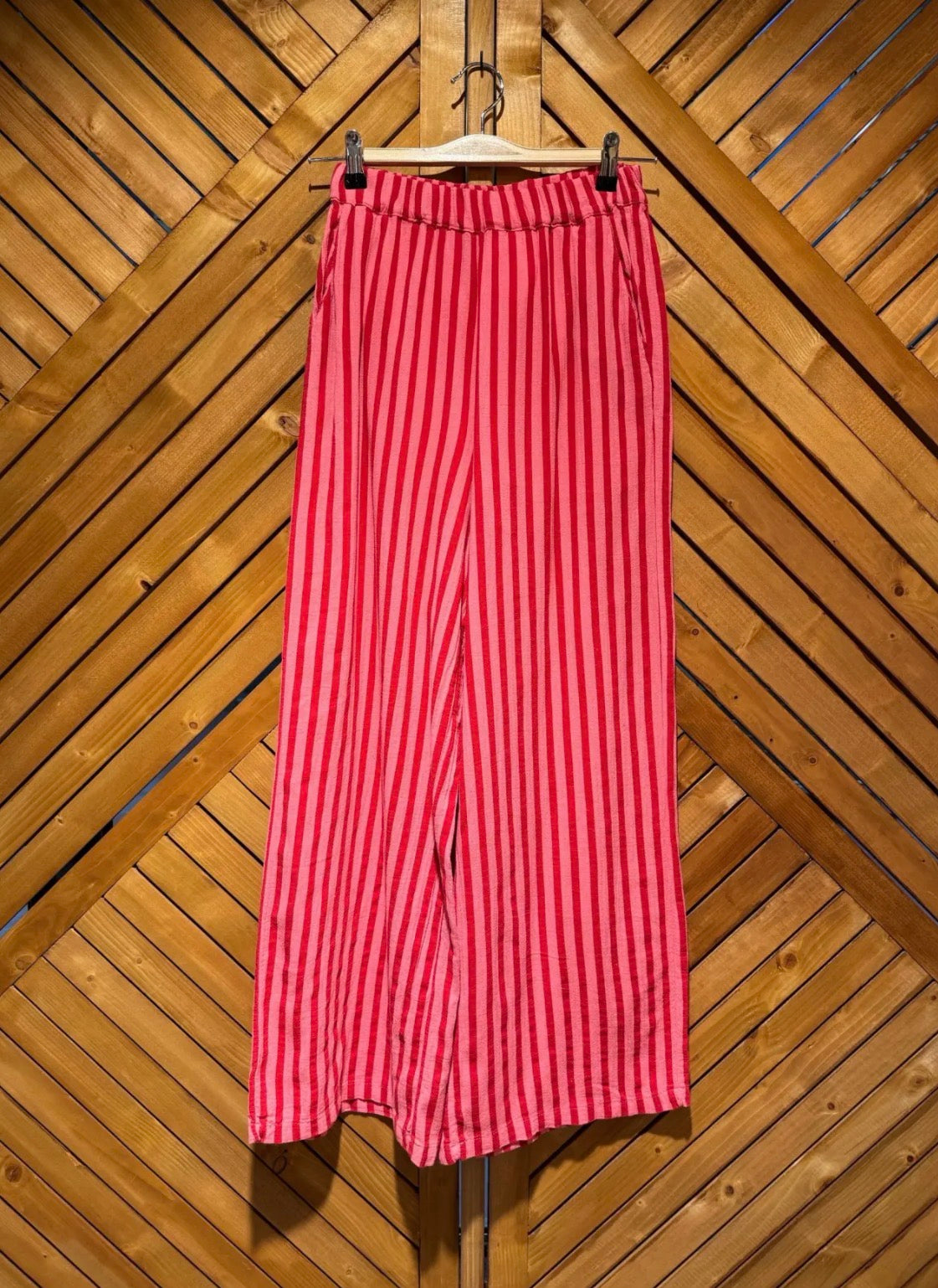 Pantalon fluide rayé en coton