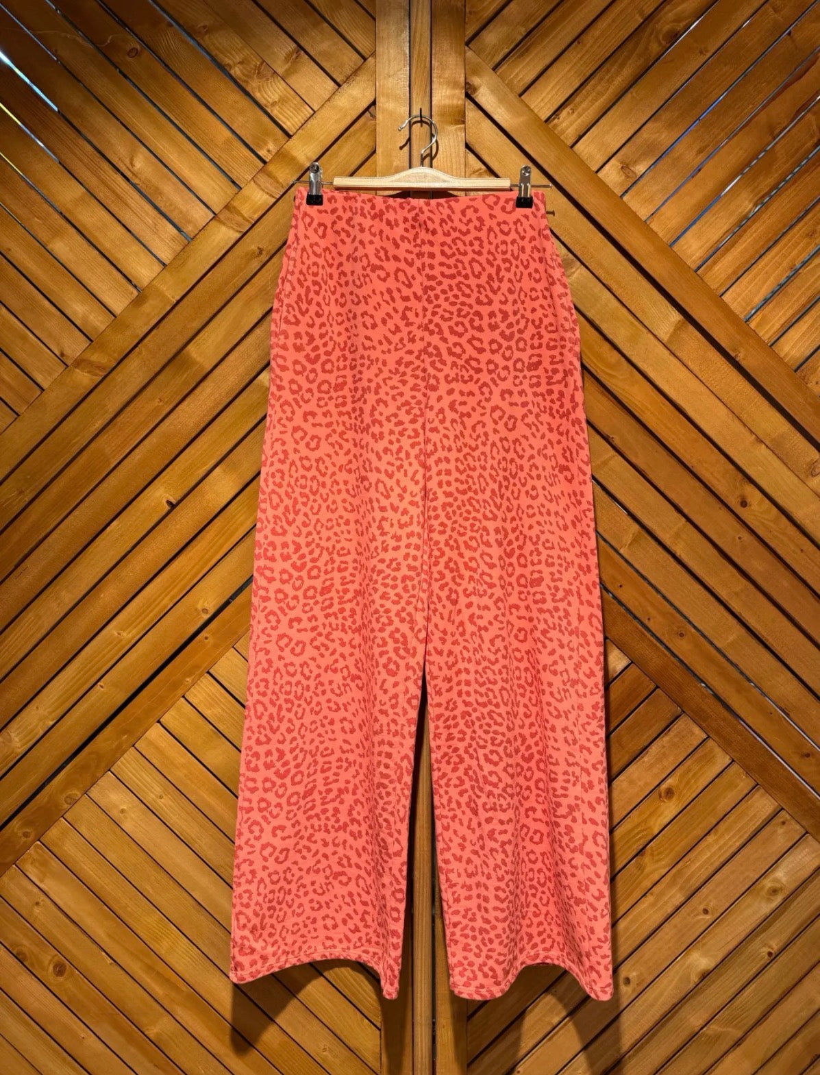 Pantalon large, léopard
