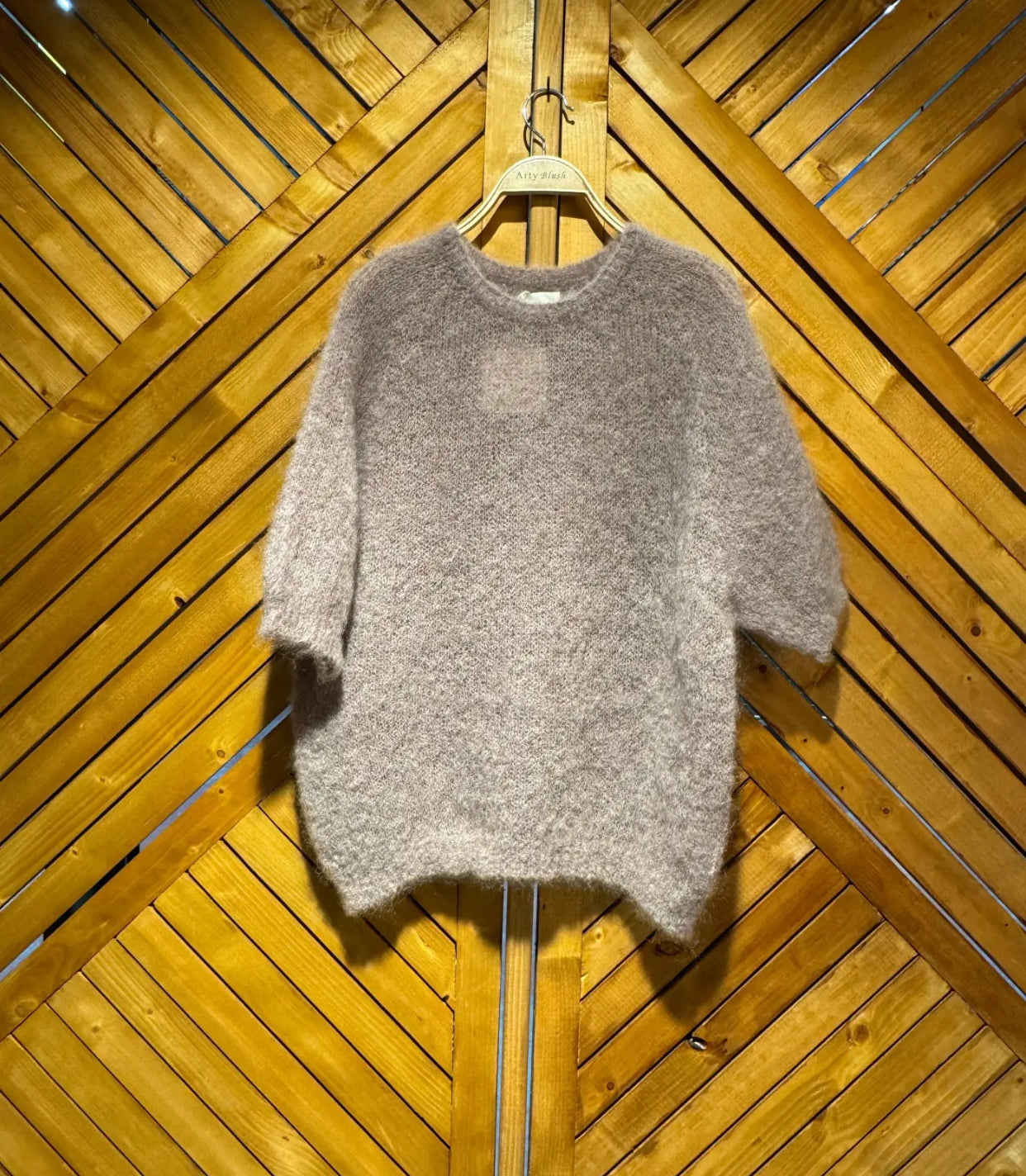 Pull mohair manches courtes