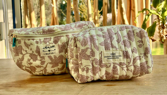 Trousse de maquillage motif fleurs