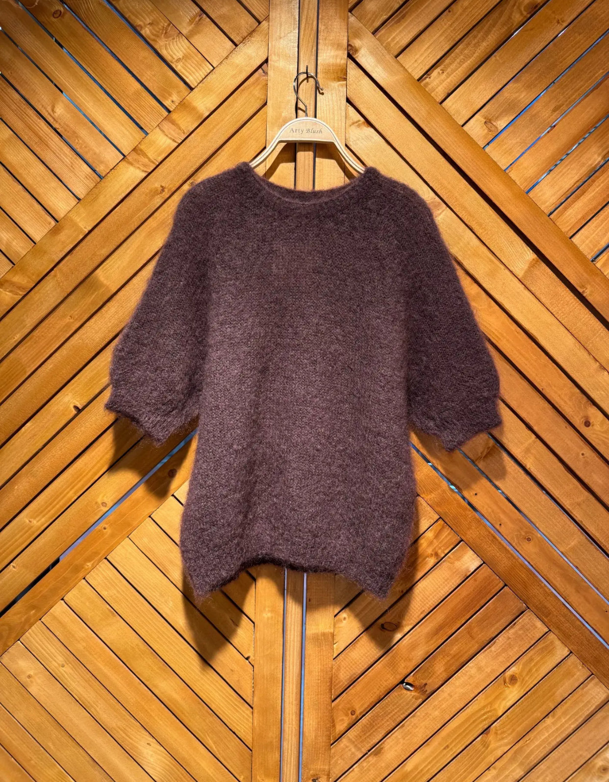 Pull mohair manches courtes