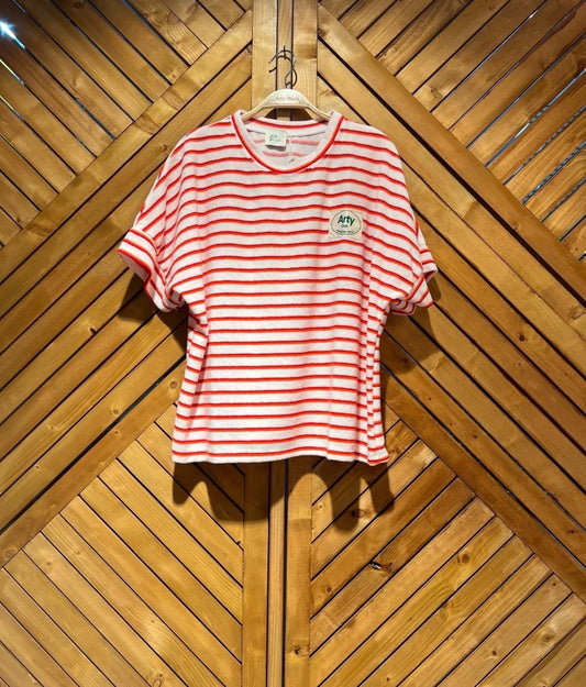 T-shirt rayé en éponge