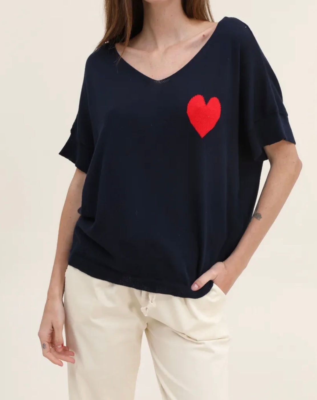 Pull motif coeur