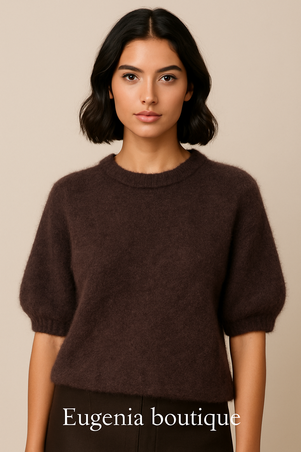 Pull mohair manches courtes