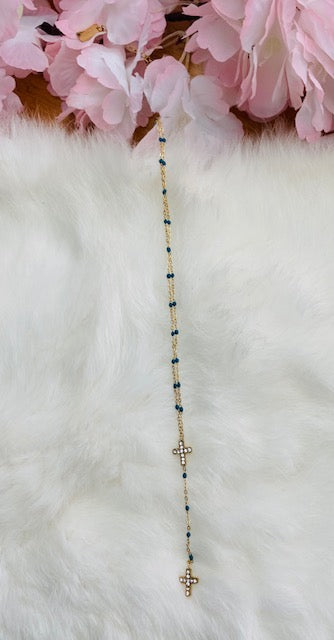 Collier double croix