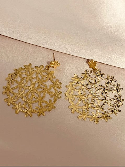 Boucles d'oreilles: grandes feuilles