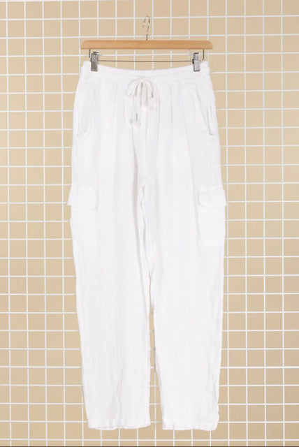 Pantalon droit style cargo